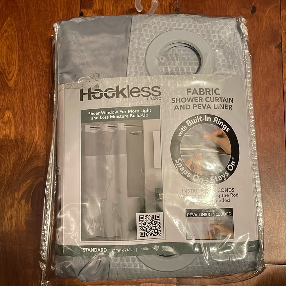 Hookless Fabric Shower Curtain